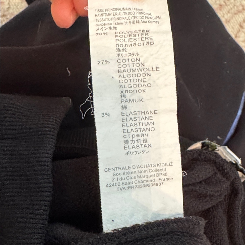 KENZO 🇫🇷 Black Sweatpants/ Joggers. Made in Paris! Boys Size 6 - Picture 7 of 7